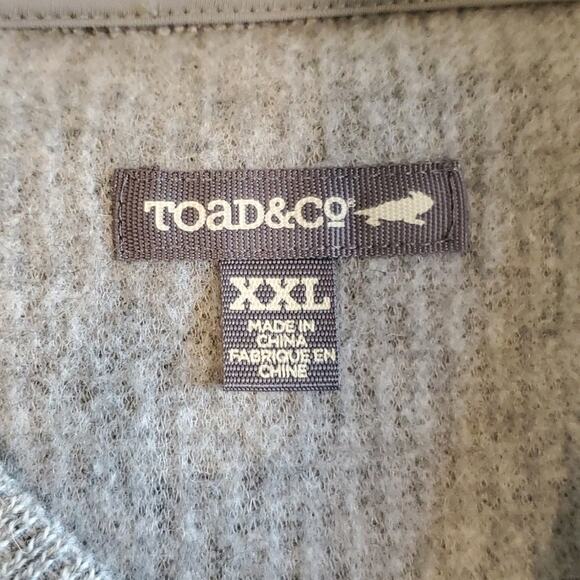 Toad & Co Breithorn Crew Crewneck Gray Heathered Sweater SZ XXL - Picture 6 of 8